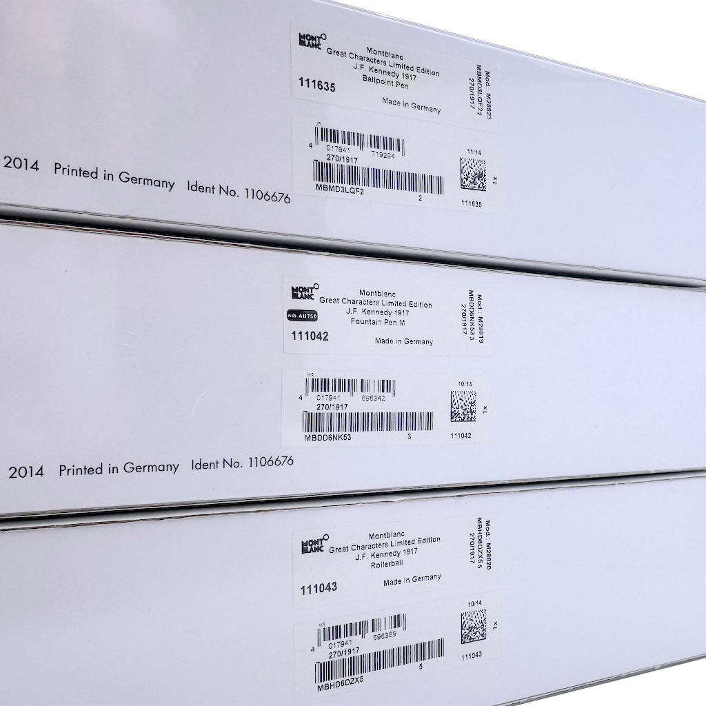 Montblanc Great Characters John F. Kennedy 1917 FP/RB/BP - SET - FACTORY SEALED - MATCHING NUMBERS