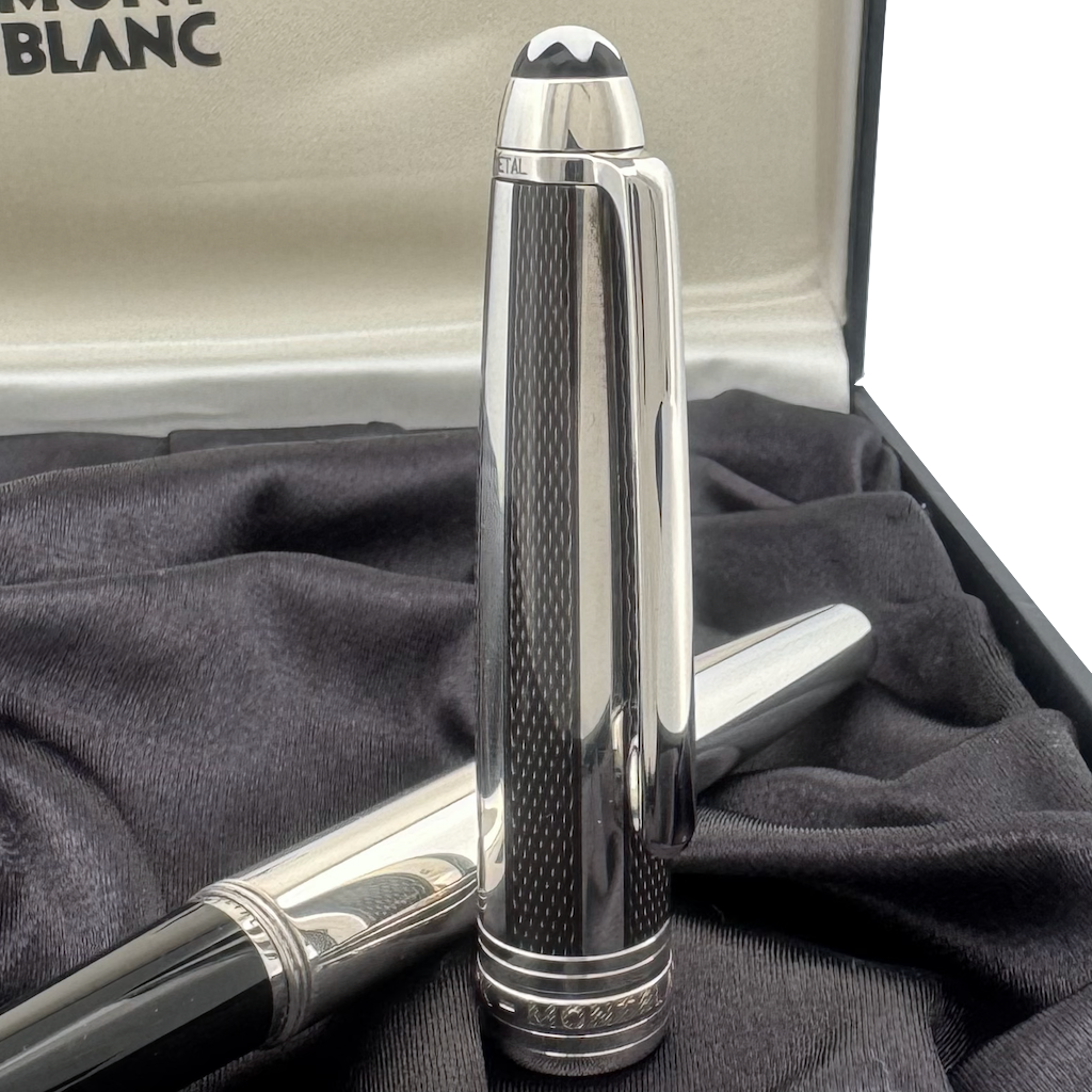 Montblanc Meisterstück Solitaire Classique 925er Silver Fibre Guilloche Fountain Pen