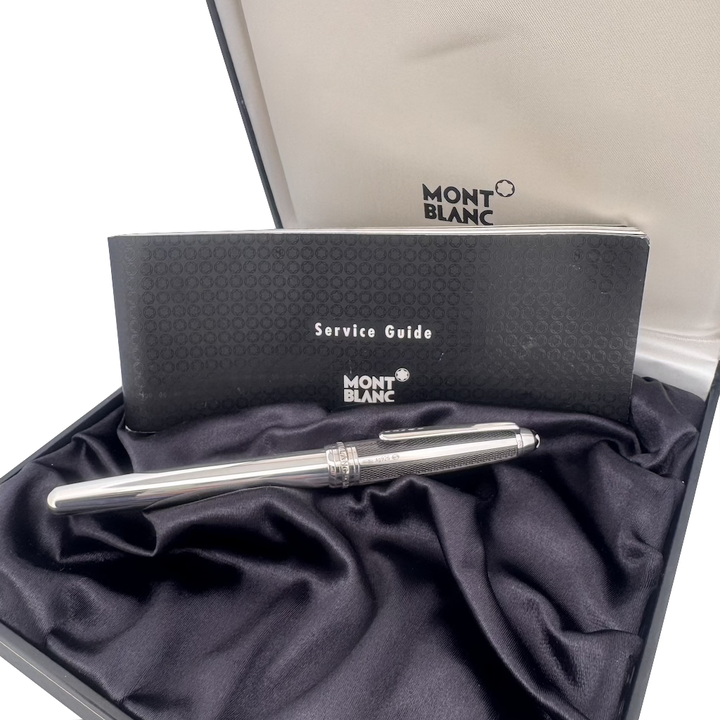 Montblanc Meisterstück Solitaire Classique 925er Silver Fibre Guilloche Fountain Pen