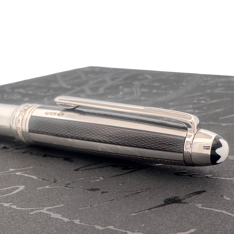 Montblanc Meisterstück Solitaire Classique 925 Silver Fibre Guilloche Ballpoint Pen