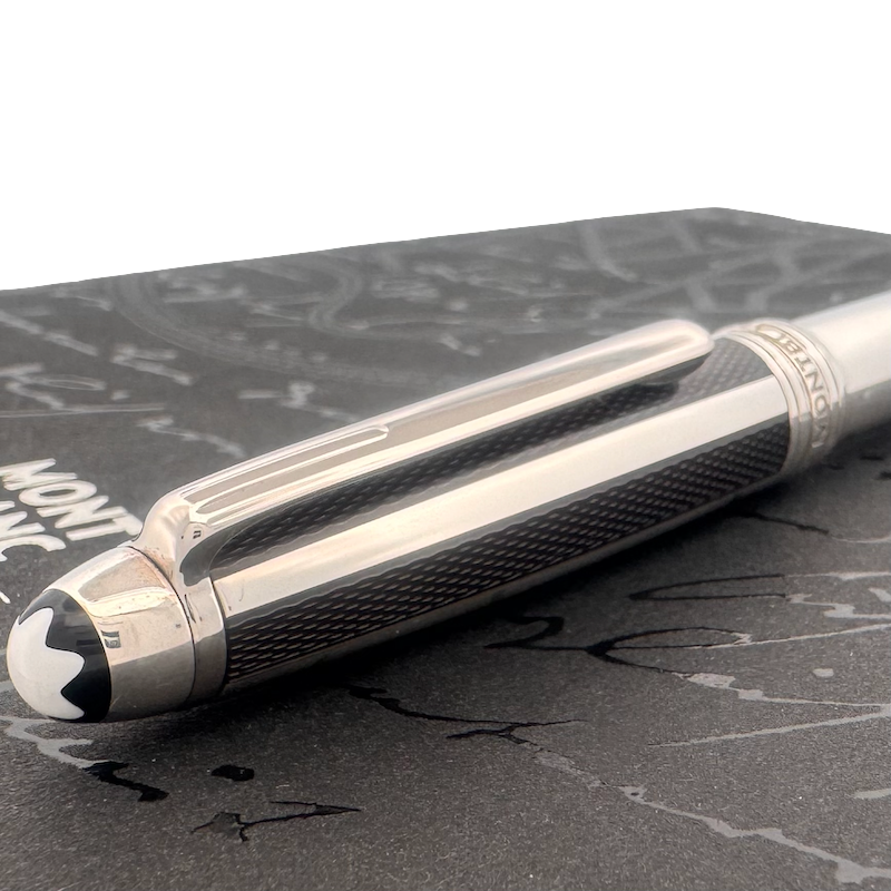 Montblanc Meisterstück Solitaire Classique 925 Silver Fibre Guilloche Ballpoint Pen