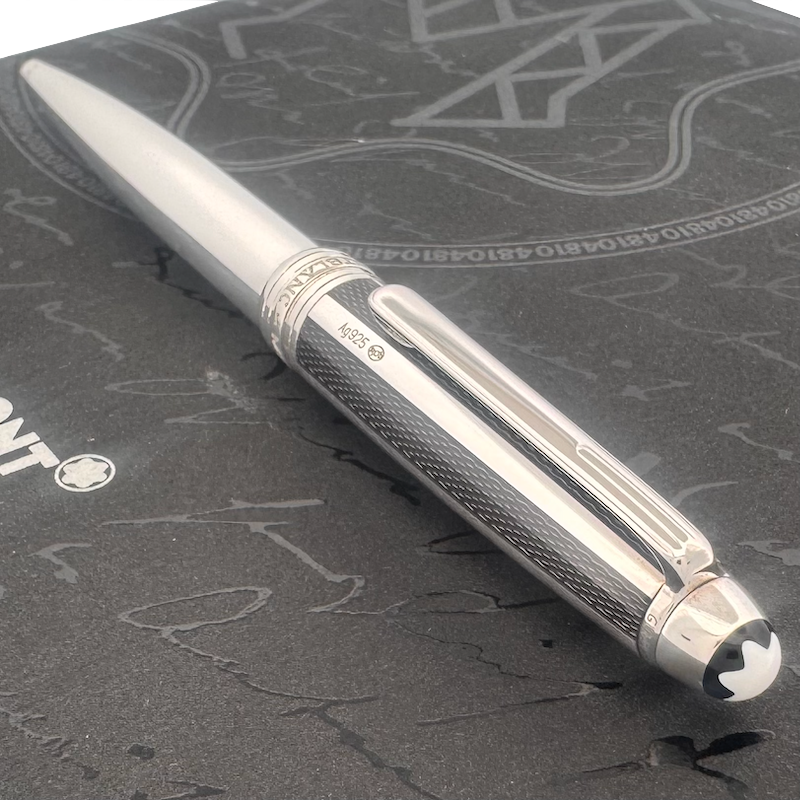 Montblanc Meisterstück Solitaire Classique 925 Silver Fibre Guilloche Ballpoint Pen