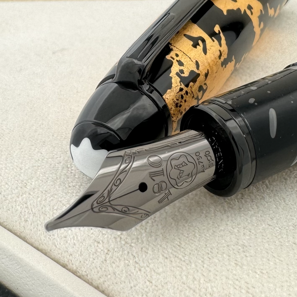 Montblanc Meisterstück Solitaire Calligraphy Gold Leaf Fountain Pen
