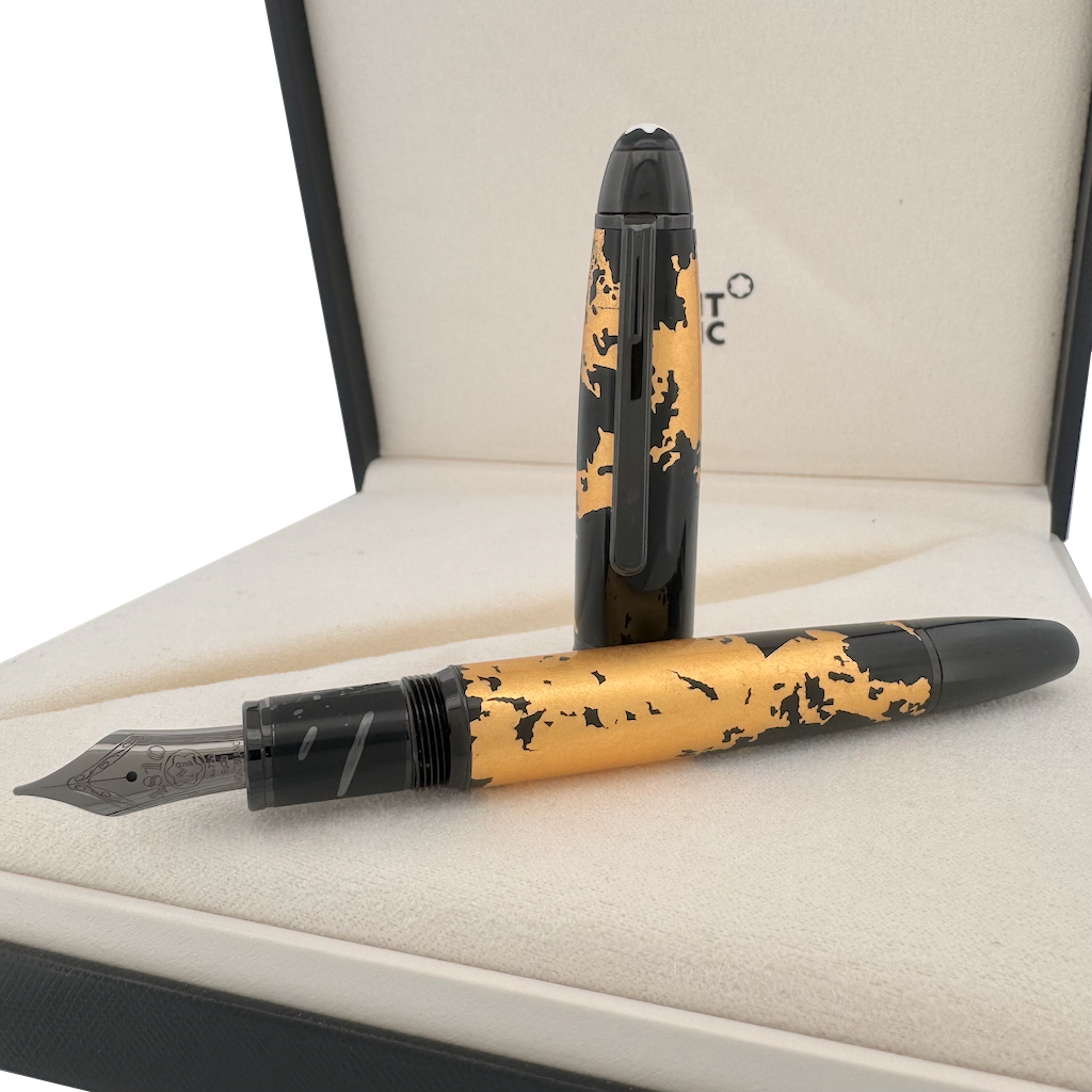 Montblanc Meisterstück Solitaire Calligraphy Gold Leaf Fountain Pen