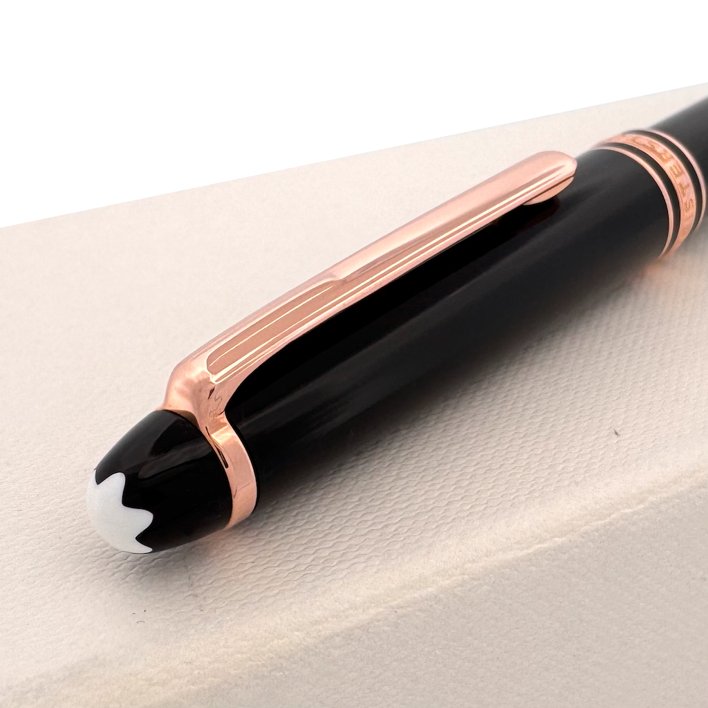 Montblanc Meisterstück Red Gold-Coated Classique Rollerball Pen - with leather case - SALE