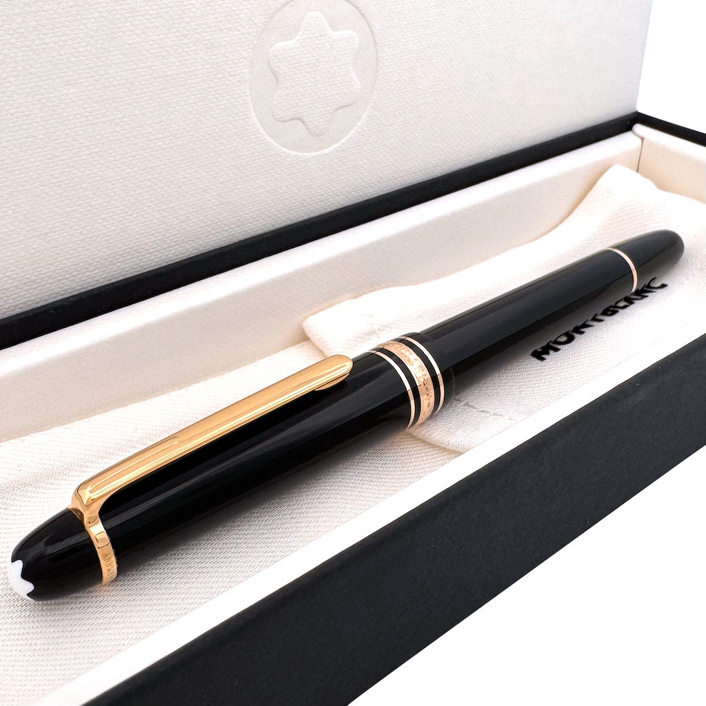 Montblanc Meisterstück Gold-Coated Classique Füllfederhalter mit Lederetui - SALE
