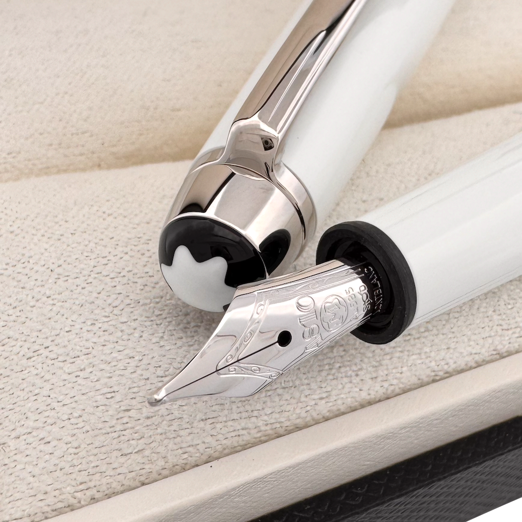 Montblanc Meisterstück White Platinum-Coated Classique Füllfederhalter