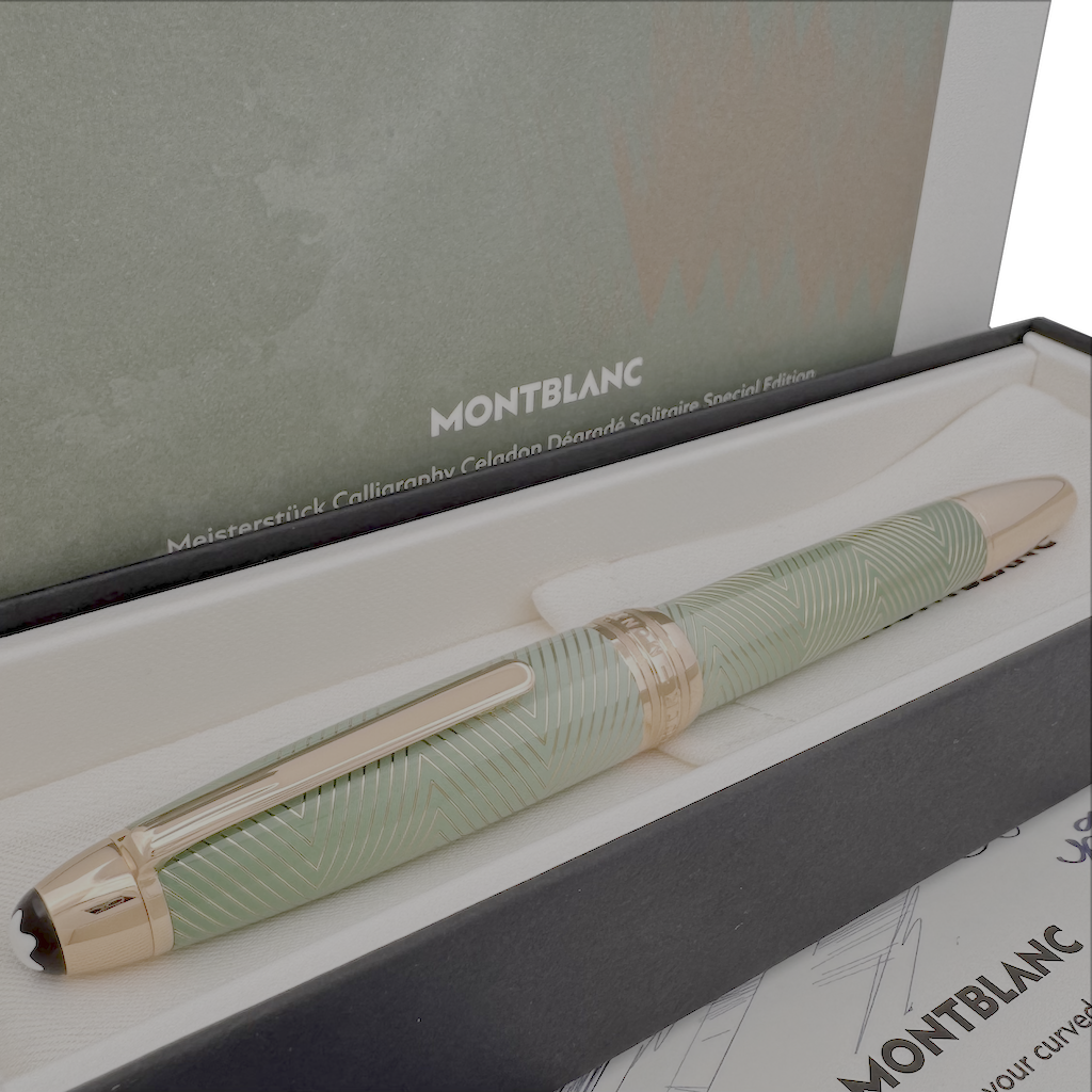 Montblanc Meisterstück Solitaire Calligraphy Celadon Dégradé LeGrand Füllfederhalter - penfabrik