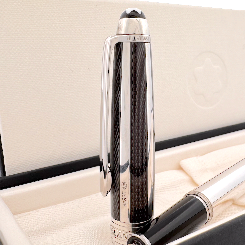 Montblanc Meisterstück Solitaire Classique 925er Silver Fibre Guilloche Füllfederhalter - SALE