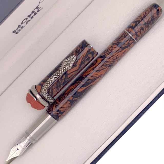 Montblanc Heritage Rouge Noir Serpent Marble Special Edition Fountain Pen