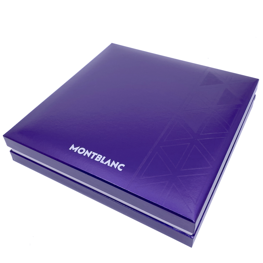 blau weiße Montblanc Hendrix Editionsbox geschlossen