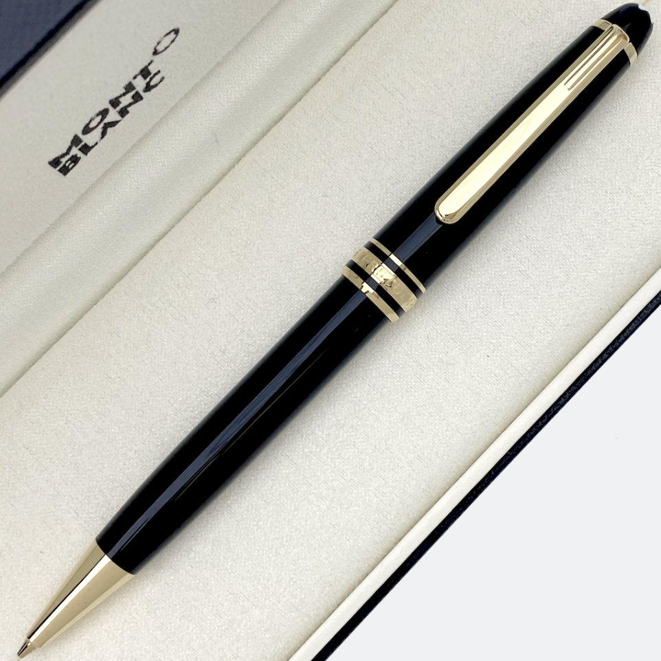 Montblanc Minenbleistift schwarz gold in Originalverpackung liegend