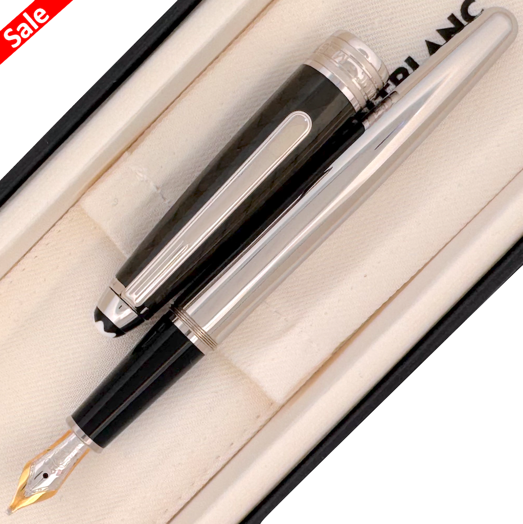 Montblanc Meisterstück Solitaire Classique Carbon Steel Fountain Pen - SALE