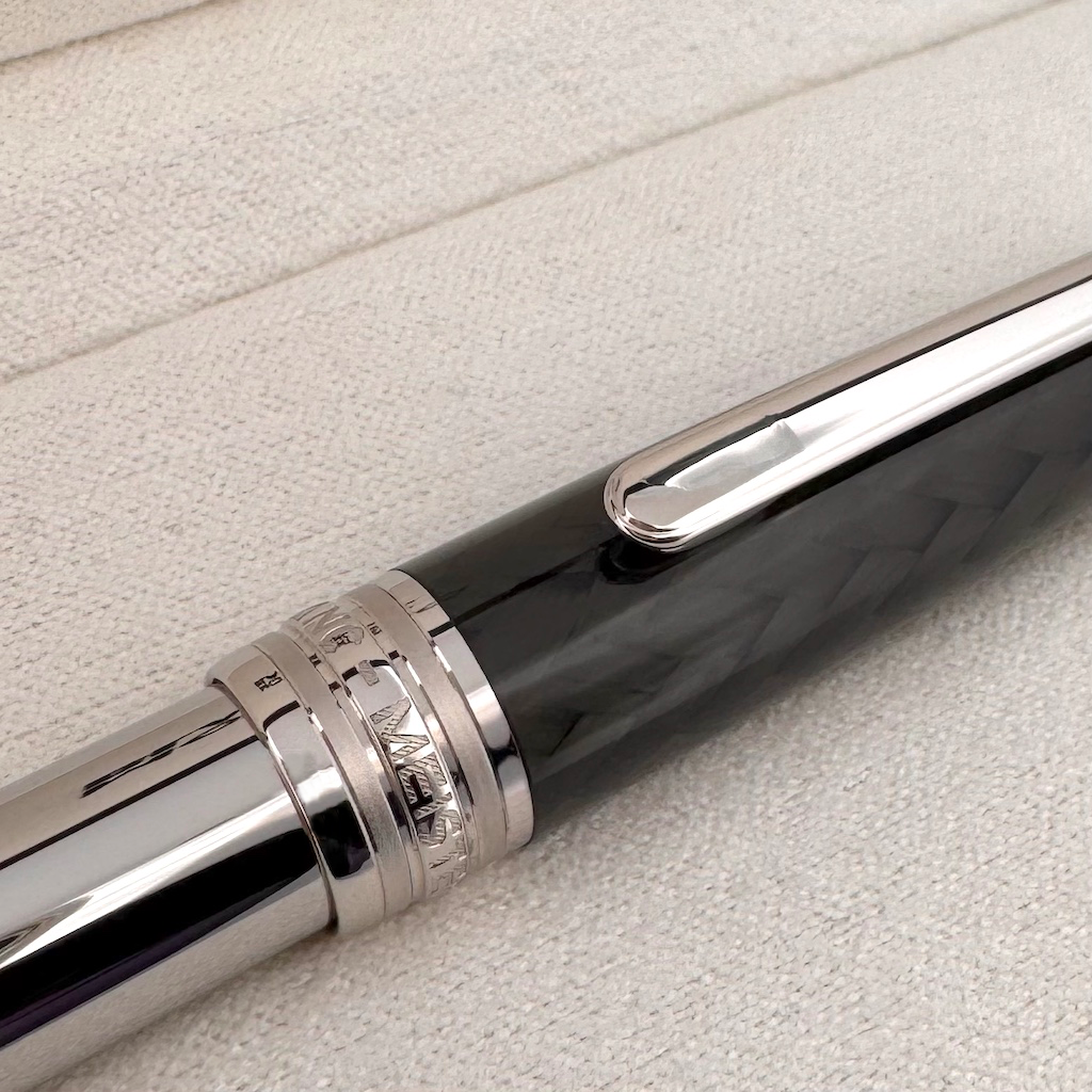 Montblanc Meisterstück Solitaire Classique Carbon Steel Fountain Pen - SALE