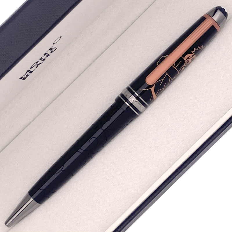 schwarzer Montblanc Kugelschreiber in Box