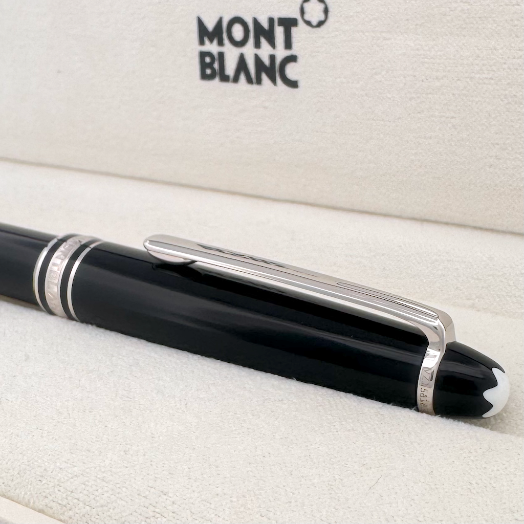 Montblanc Meisterstück Platinum-Coated Classique Rollerball Pen - with leather case - SALE