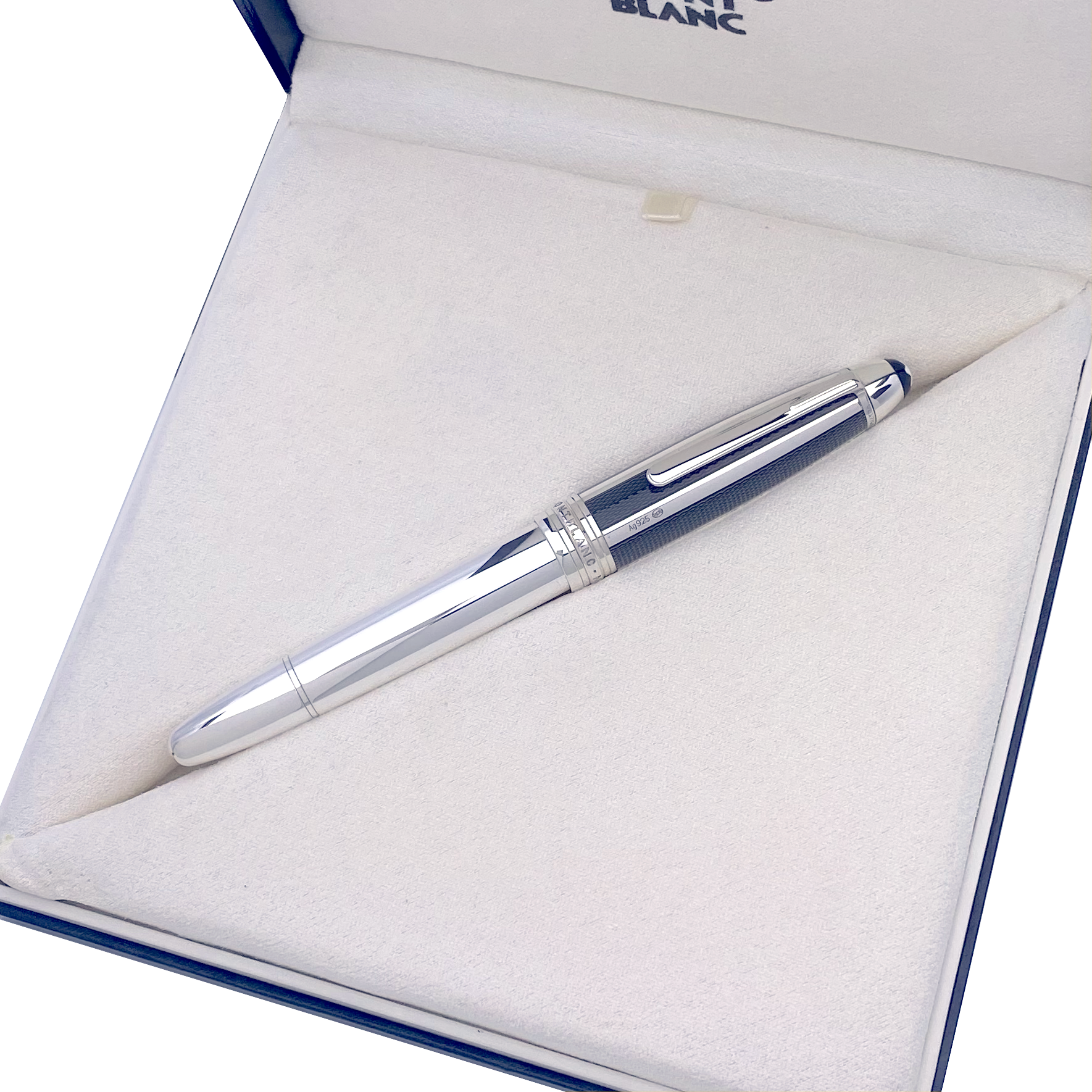 Montblanc Meisterstück Solitaire LeGrand 925er Silver Fibre Guilloche Füllfederhalter
