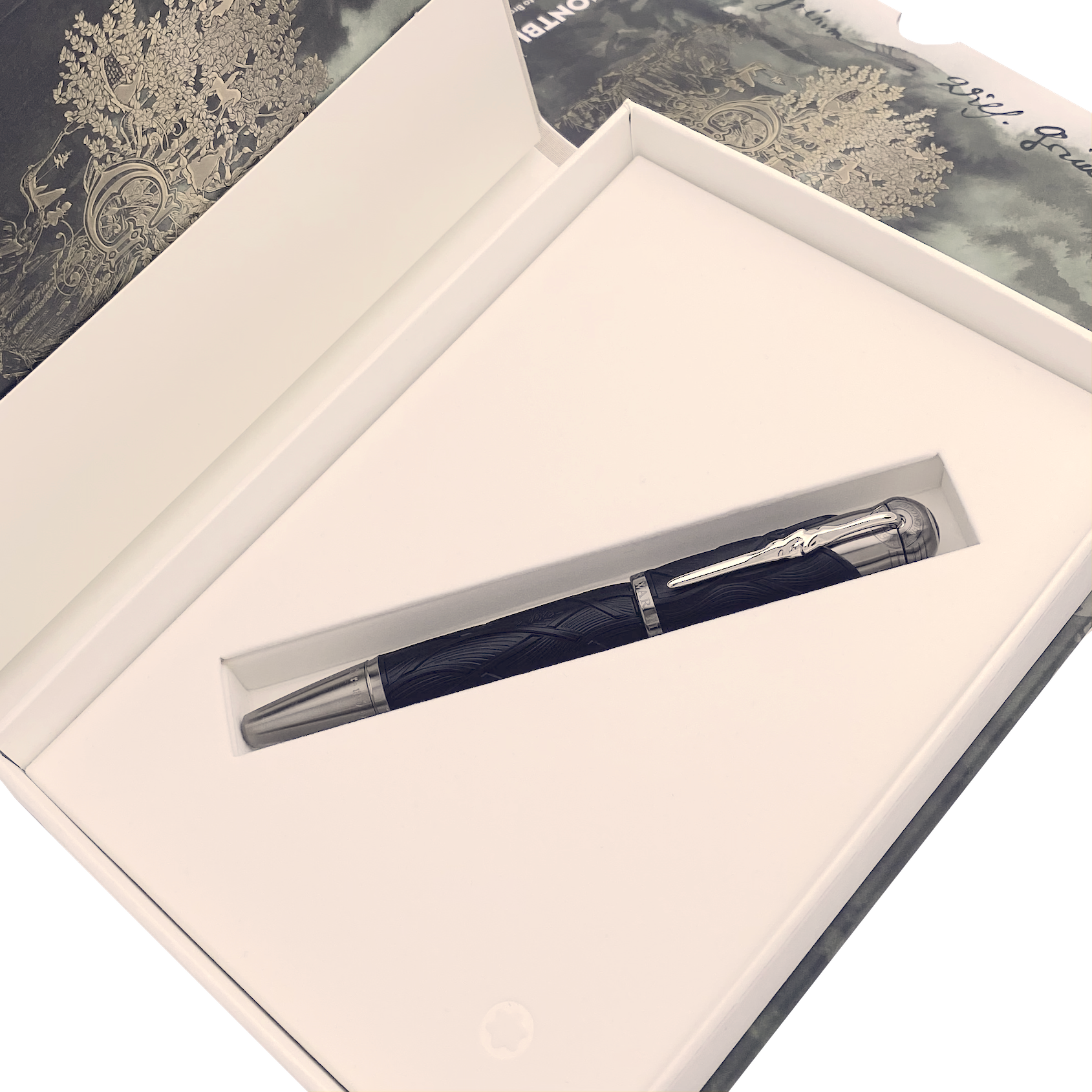 Schwarzer Montblanc Rollerball in Buchbox