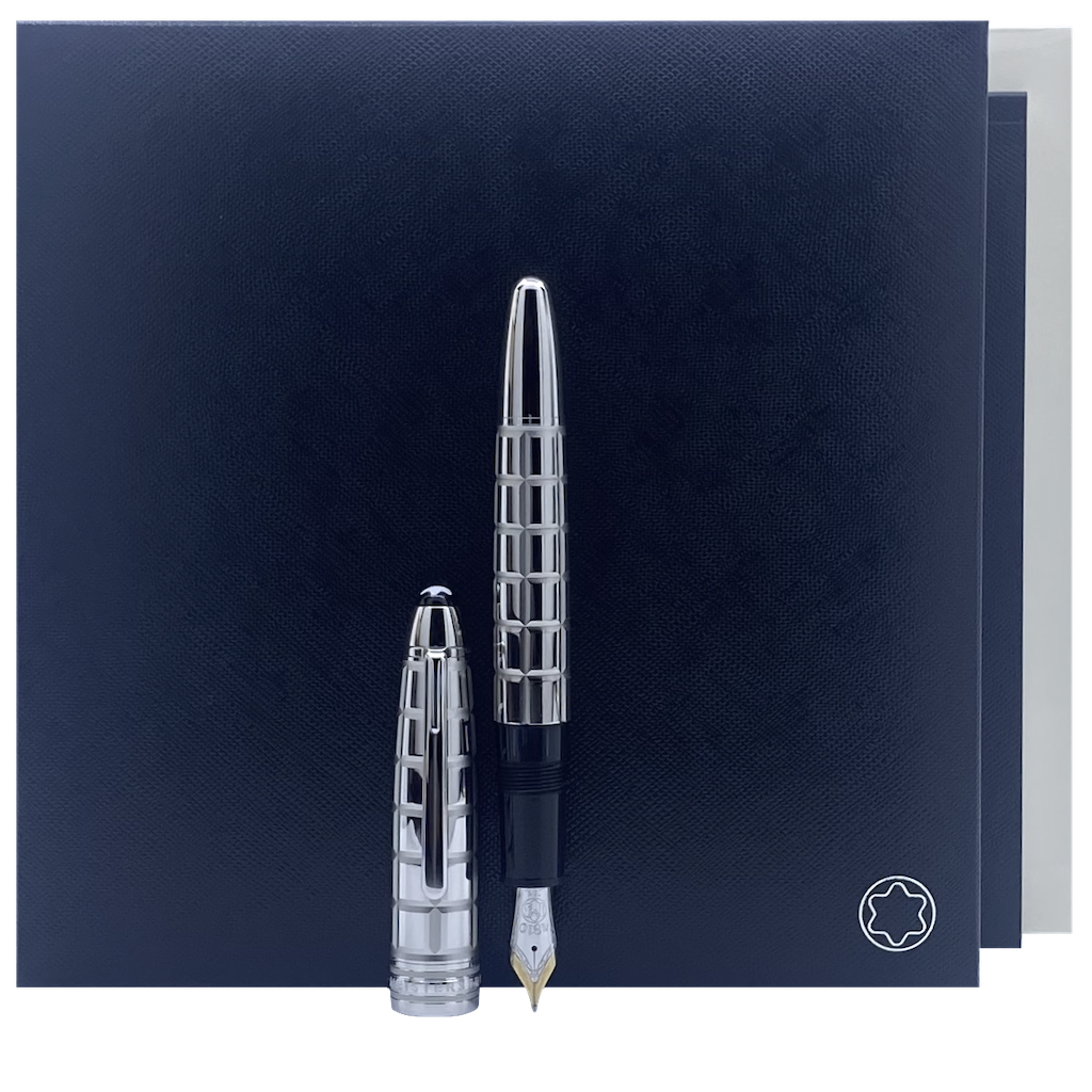 Montblanc Solitaire Platinum-Plated Facet LeGrand Füllfederhalter - penfabrik