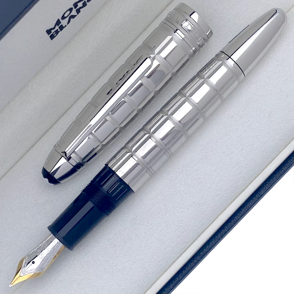 Montblanc Solitaire Platinum-Plated Facet LeGrand Füllfederhalter - penfabrik