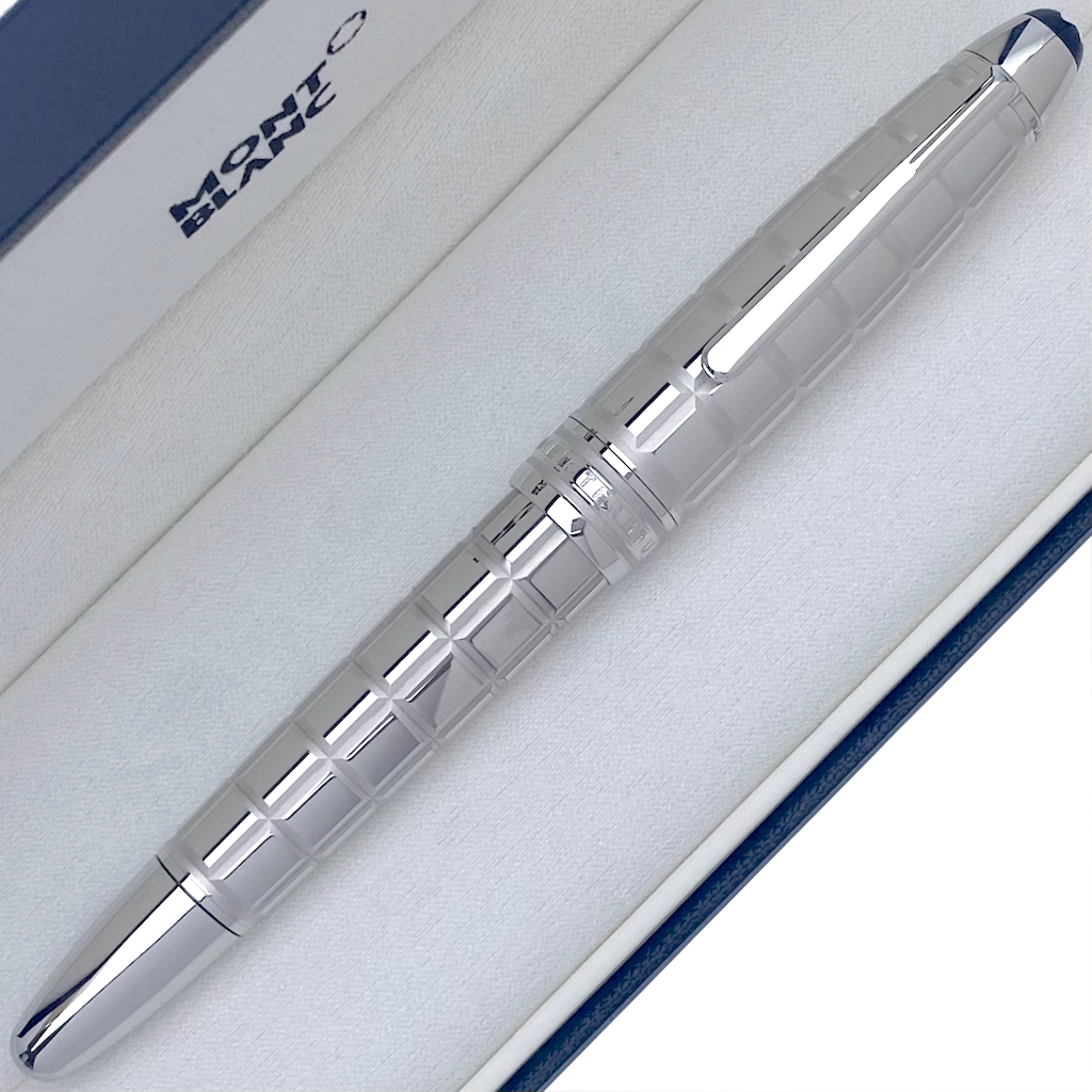 Montblanc Solitaire Platinum-Plated Facet LeGrand Füllfederhalter - penfabrik