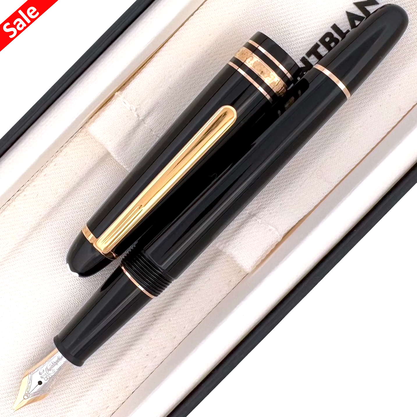 Montblanc Meisterstück Gold-Coated Classique Füllfederhalter mit Lederetui - SALE