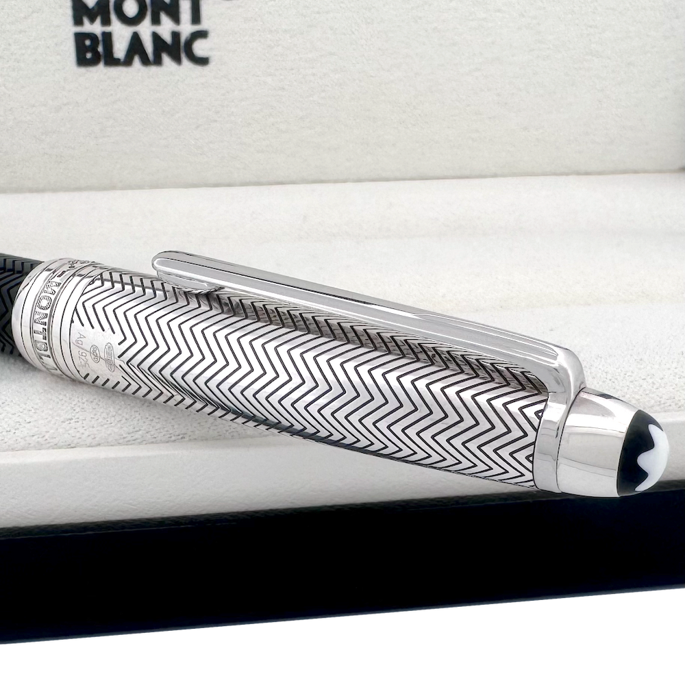 Refurbished Montblanc Meisterstuck 163 Solitaire Doue Sterling Silver Barley Pattern online Ballpoint Pen