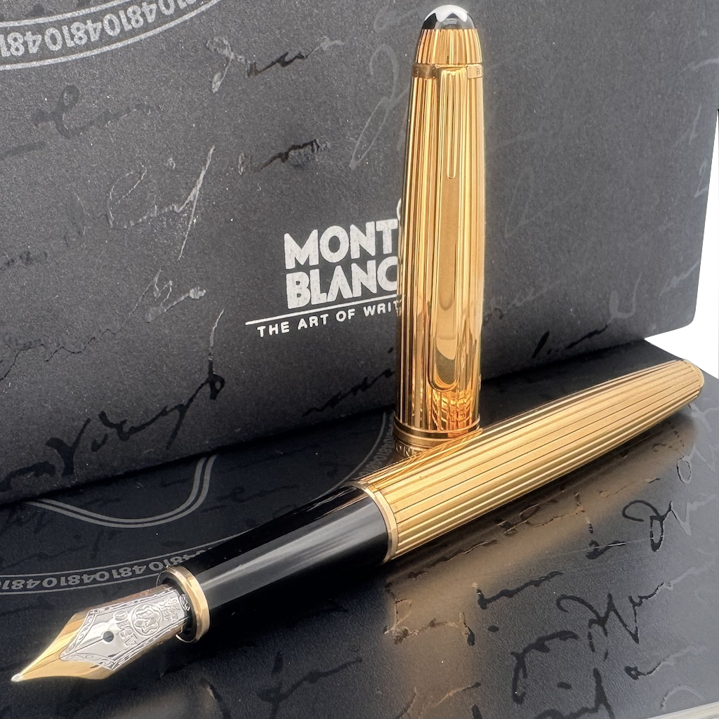 Montblanc Meisterstück 144 Solitaire Silber Vermeil Füllfederhalter
