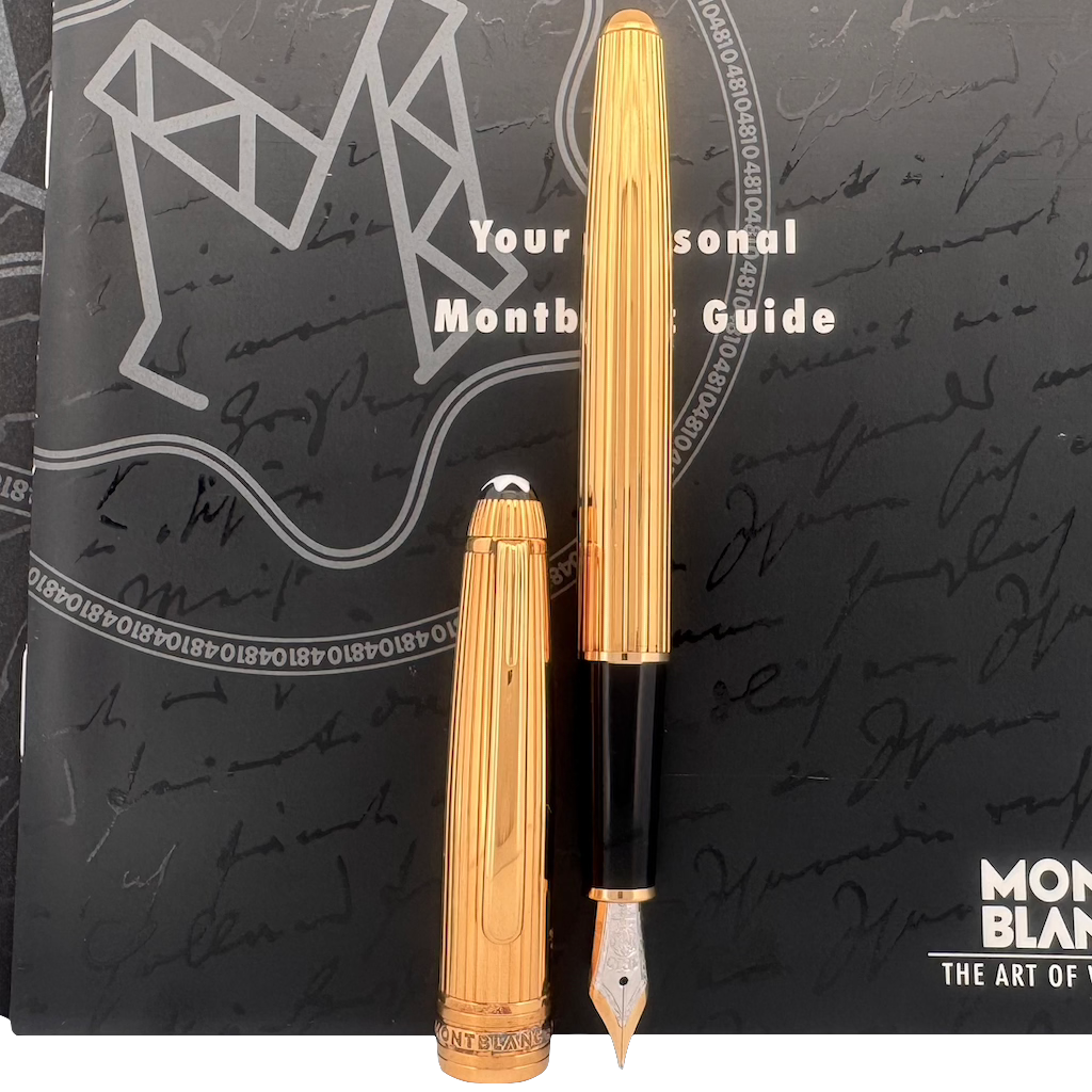 Montblanc Meisterstück 144 Solitaire Silber Vermeil Füllfederhalter