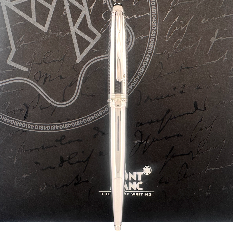 Montblanc Meisterstück Solitaire Classique Kugelschreiber 925er Silver Fibre Guilloche