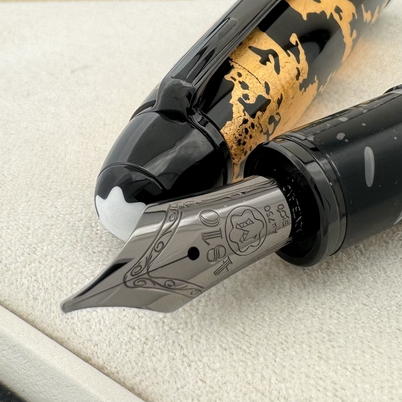 Montblanc Meisterstück Solitaire Calligraphy Gold Leaf Füllfederhalter