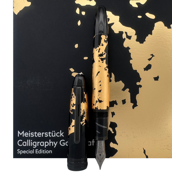 Montblanc Meisterstück Solitaire Calligraphy Gold Leaf Fountain Pen