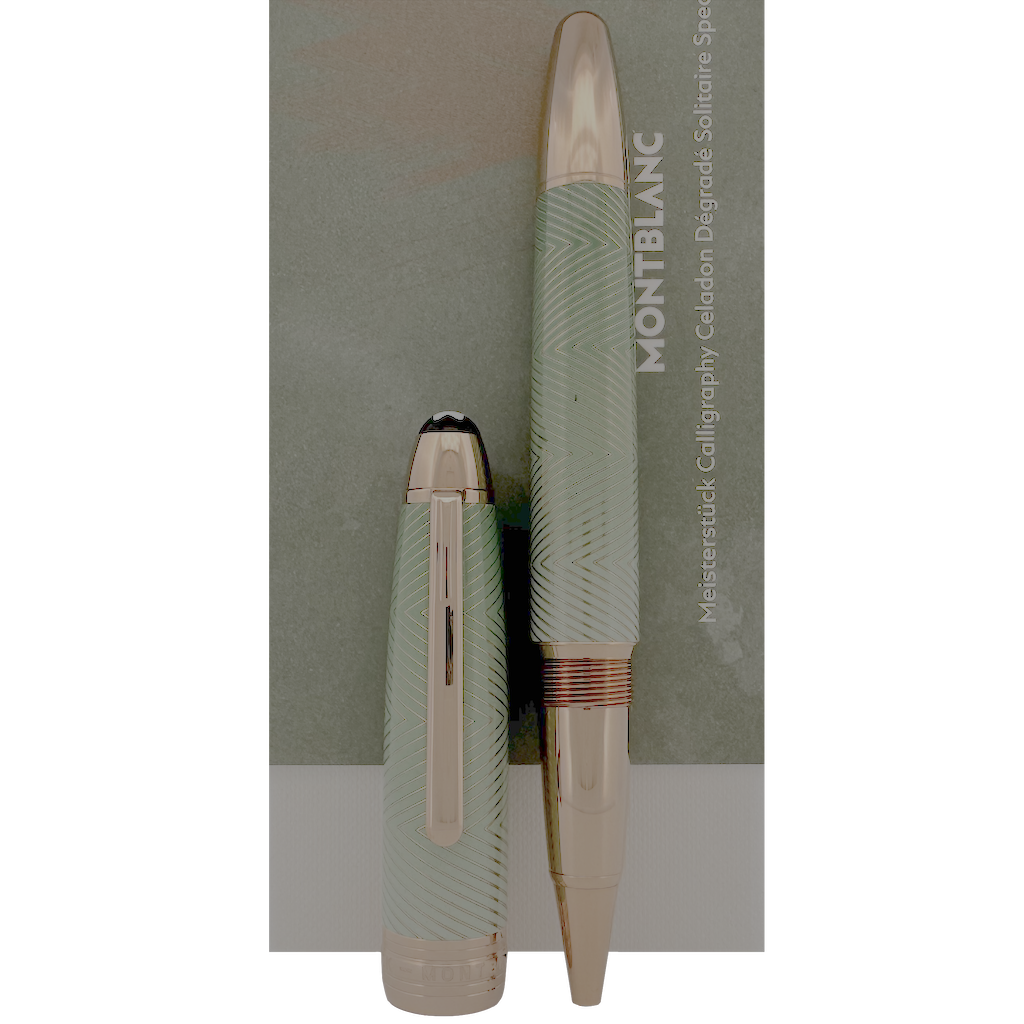 Montblanc Meisterstück Solitaire Calligraphy Celadon Dégradé LeGrand Rollerball - penfabrik