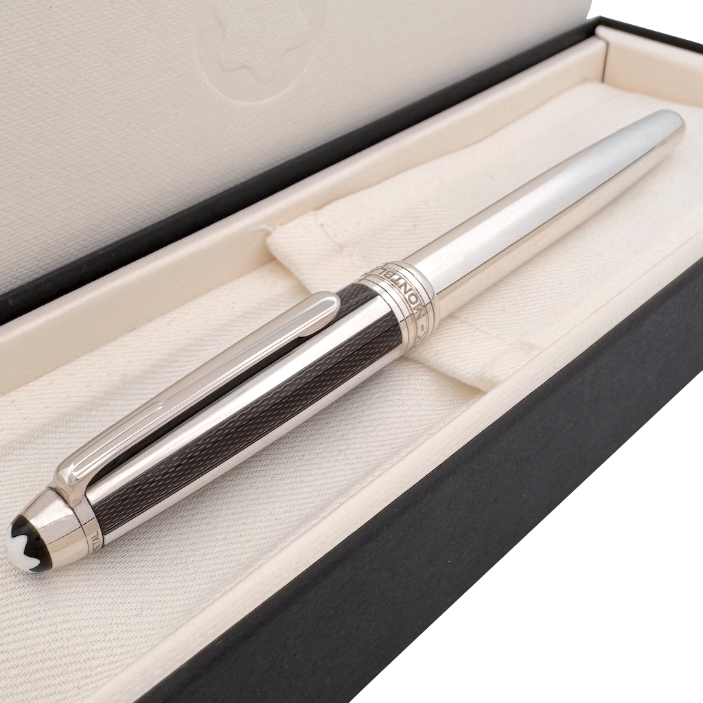 Montblanc Meisterstück Solitaire Classique 925er Silver Fibre Guilloche Füllfederhalter - SALE