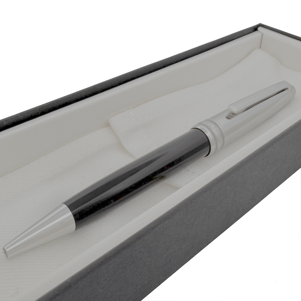 Montblanc Meisterstück Solitaire Stainless Steel Doue Kugelschreiber - SALE - penfabrik