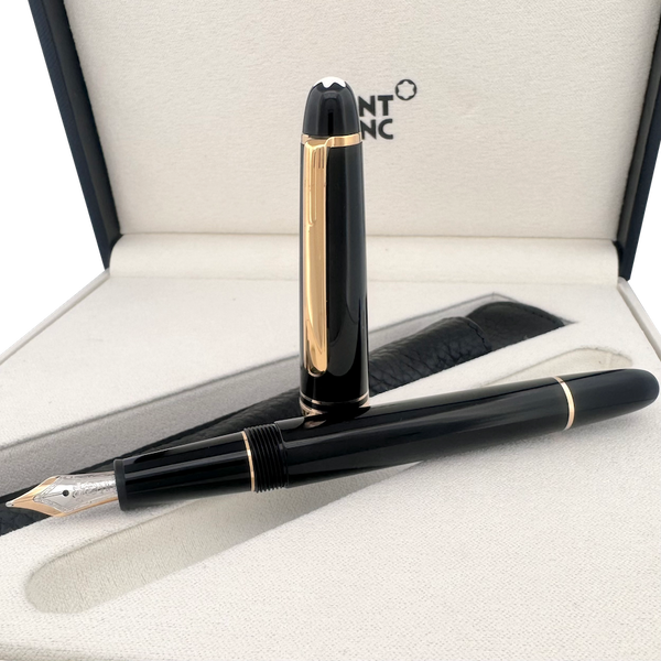Montblanc Meisterstück Gold-Coated Classique Fountain Pen with Leather Sleeve SET - SALE