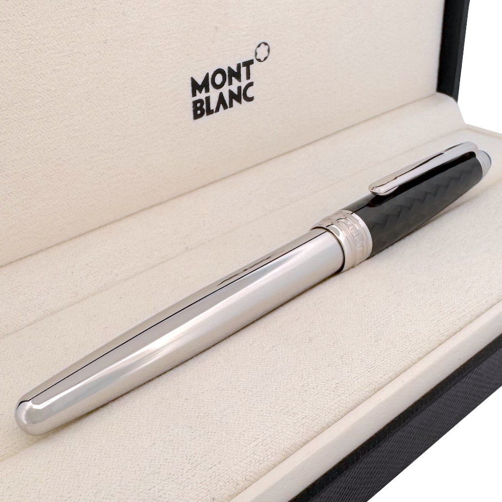 Montblanc Meisterstück Solitaire Classique Carbon Steel Fountain Pen - SALE