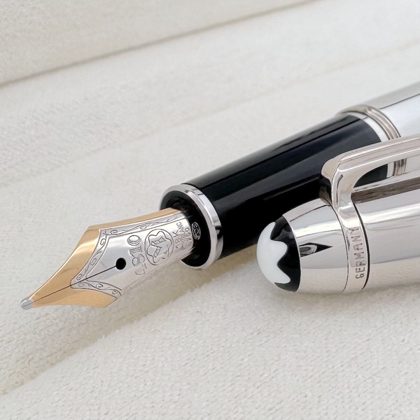 Montblanc Meisterstück Solitaire Classique Stainless Steel Fountain Pen - SALE