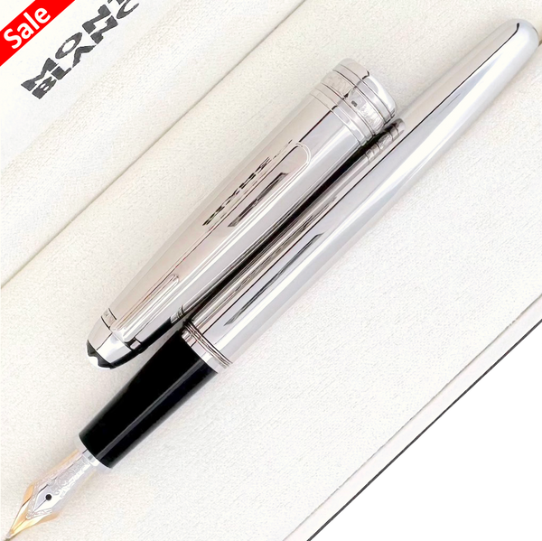 Montblanc Meisterstück Solitaire Classique Stainless Steel Fountain Pen - SALE