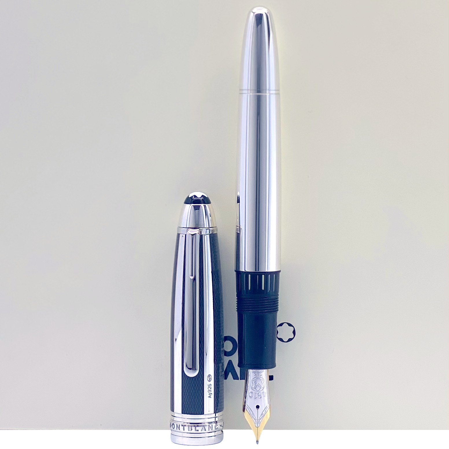 Montblanc Meisterstück Solitaire LeGrand 925er Silver Fibre Guilloche Fountain Pen