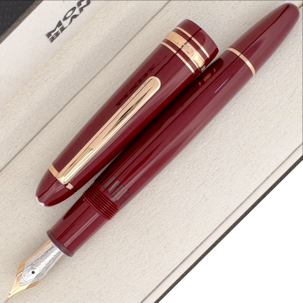 Montblanc Meisterstück Burgundy Red LeGrand Füllfederhalter - penfabrik
