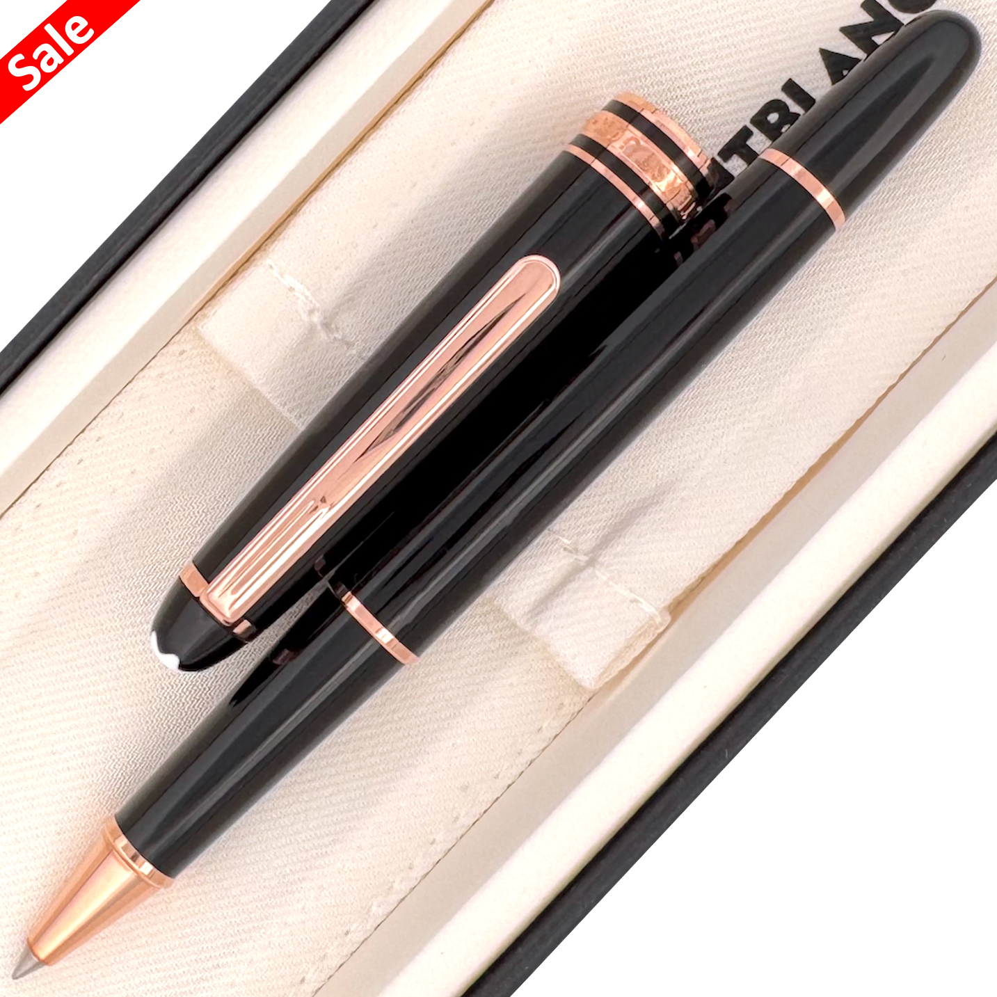 Montblanc Meisterstück Red Gold-Coated Classique Rollerball Pen - with leather case - SALE