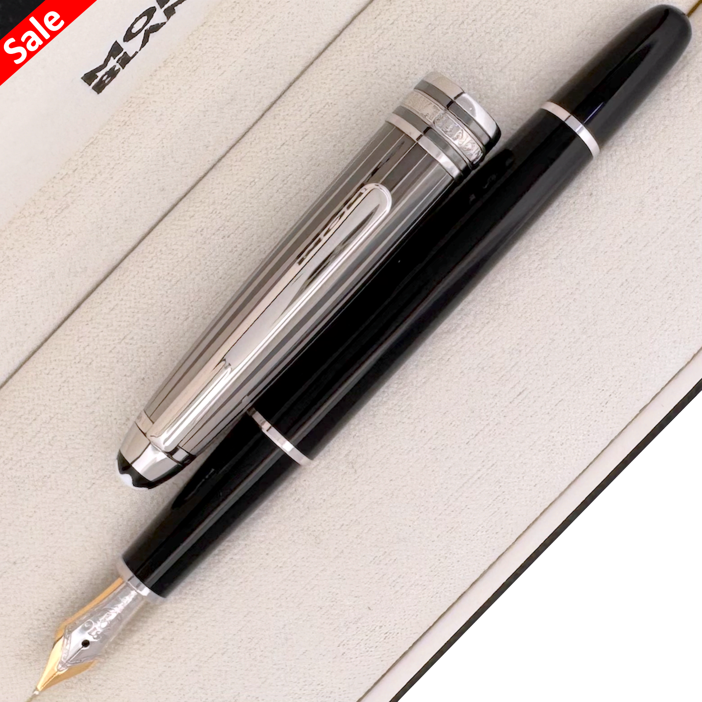 Montblanc Meisterstück Solitaire Classique Black & White Doue Fountain Pen - SALE