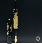 Montblanc Meisterstück Solitaire Calligraphy Gold Leaf Flex nib Füllfederhalter - penfabrik