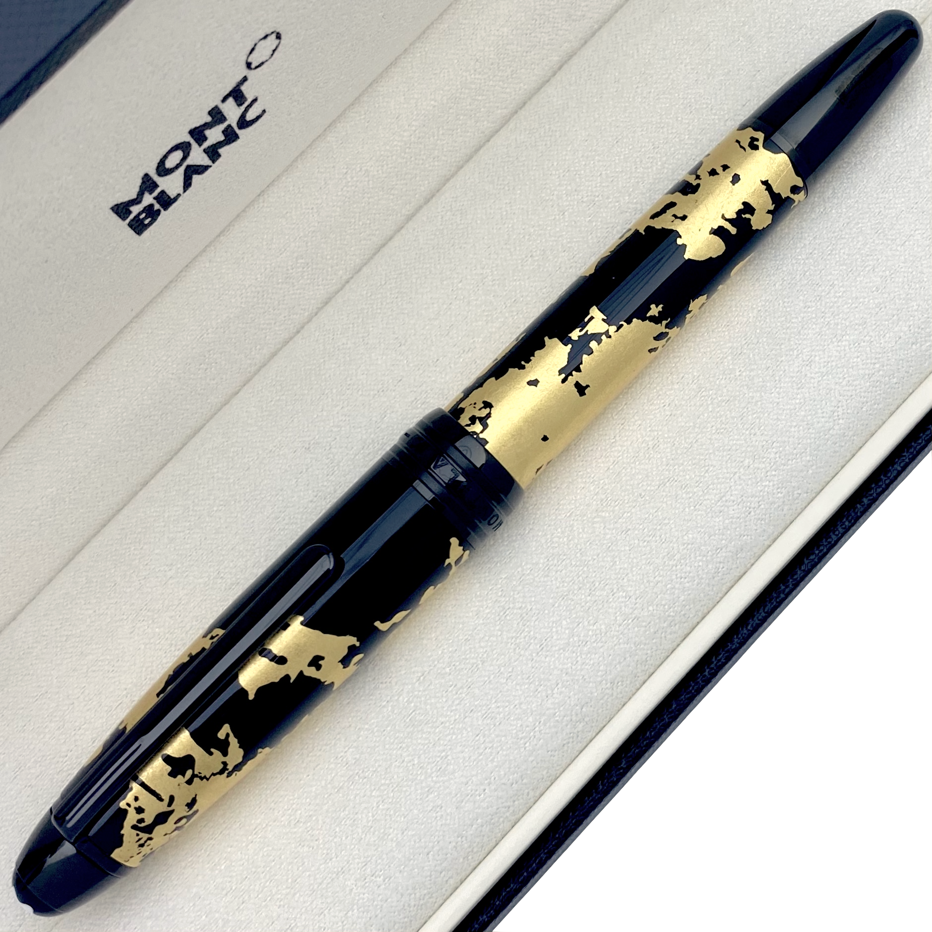 Montblanc Meisterstück Solitaire Calligraphy Gold Leaf Flex nib Füllfederhalter - penfabrik