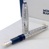 Montblanc Solitaire Platinum-Plated Facet LeGrand Füllfederhalter - penfabrik