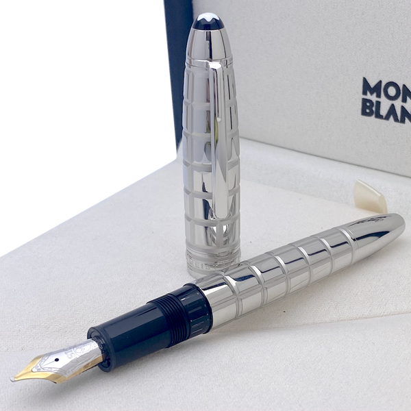 Montblanc Solitaire Platinum-Plated Facet LeGrand Füllfederhalter - penfabrik