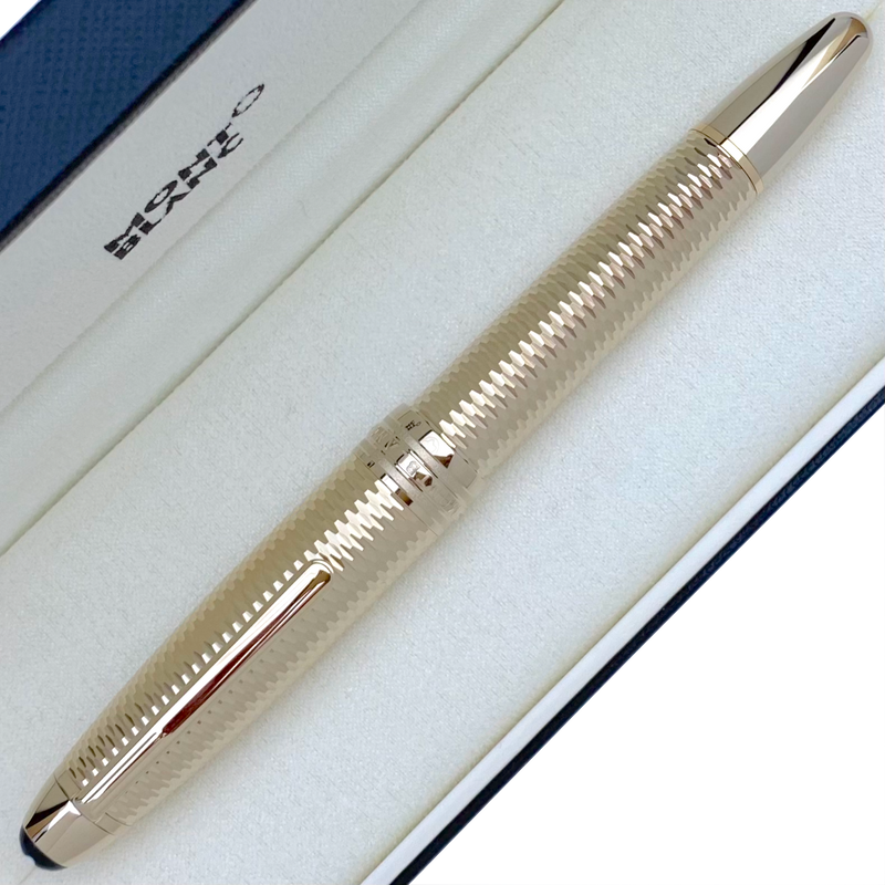 Montblanc Meisterstück Solitaire Geometry Champagne Gold LeGrand Rollerball - penfabrik