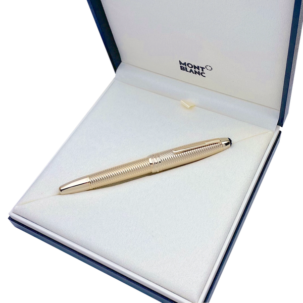 Montblanc Meisterstück Solitaire Geometry Champagne Gold LeGrand Fountain Pen